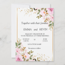 Blumeneinladung zur Hochzeit