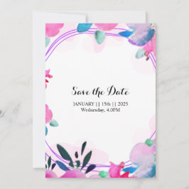 Blumeneinladungen und Ankündigungen Save the Date