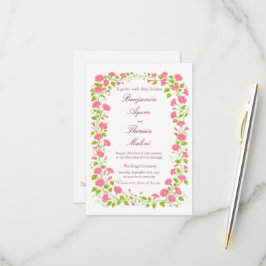 Blumeneinladungskarte zur Hochzeit RSVP Karte