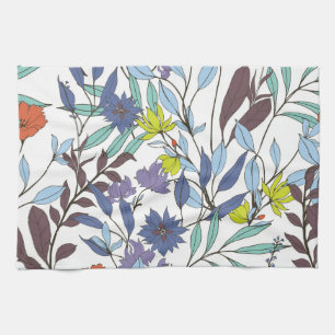 Blumenelegant, Abstrakter Vintager Hintergrund. Geschirrtuch