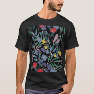 Blumenelegant: Abstrakter Vintager Hintergrund T-Shirt