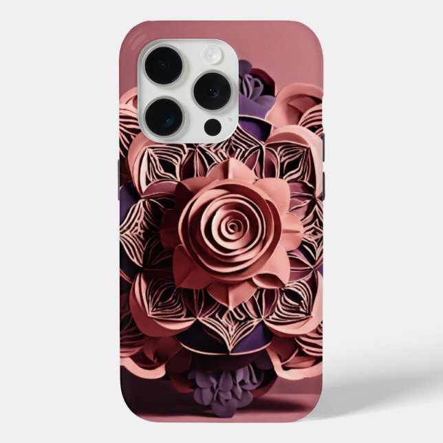 Blumenelegant: iPhone 15 Pro & iPad Hüllen (Rückseite)