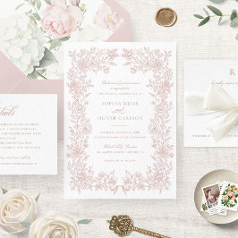 Blumenelegante Vintage Rahmen Hochzeitseinladung Einladung