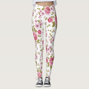Blumenelegantes Vintage-Design Leggings