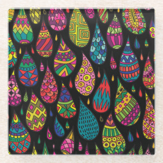 Blumeneleganz, abstrakter Hintergrund. Glasuntersetzer