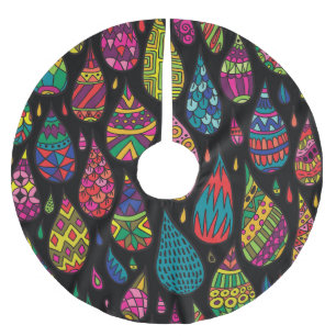 Blumeneleganz, abstrakter Hintergrund. Polyester Weihnachtsbaumdecke