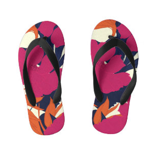 Blumeneleganz: abstraktes Muster Kinderbadesandalen