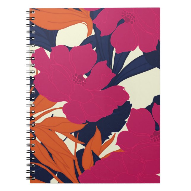 Blumeneleganz: abstraktes Muster Notizblock (Vorderseite)
