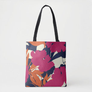 Blumeneleganz: abstraktes Muster Tasche
