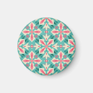 Blumeneleganz: nahtloses Vintages Motiv. Magnet