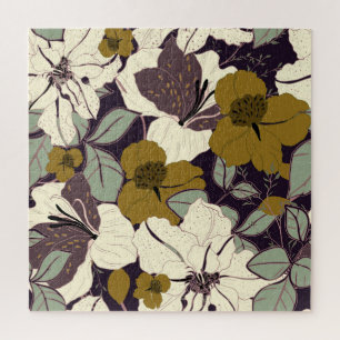 Blumeneleganz, vintage Blattmuster.