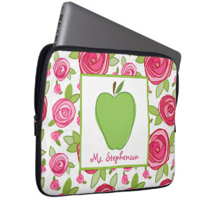 Blumenelektronik-Tasche für Lehrer Laptopschutzhülle