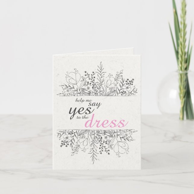 Blumenerinnerungskarte für Bridesmaid Einladung (Vorderseite)