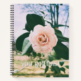 Blumenermutigungs-Notebook für Tech Femme Notizbuch