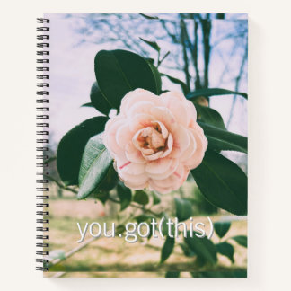 Blumenermutigungs-Notebook für Tech Femme Notizbuch