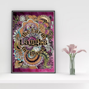 Blumenerwachsene Zitat-Poster Poster