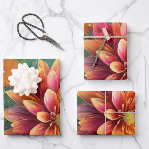 Blumenexplosion: Bursting-Farbmuster Geschenkpapier Set