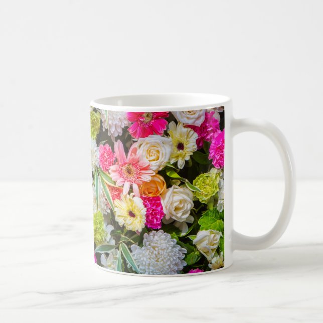Blumenexplosion - Lebendiger Gartentasse. Kaffeetasse (Rechts)