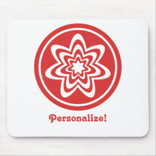 Blumenexplosionsmuschel, hellrot mousepad
