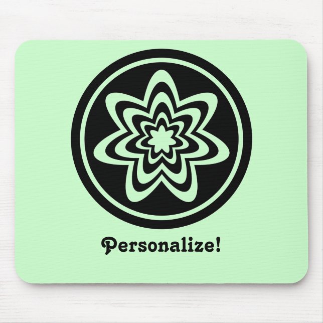 Blumenexplosionsmuschel, schwarz mousepad (Vorne)