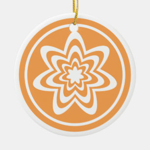 Blumenexplosionsschmuck, Mandarine Keramikornament