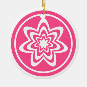 Blumenexplosionsschmuck, rosa keramik ornament