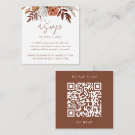 Blumenfall Moderne Hochzeitwebsite QR Code UAWG Begleitkarte
