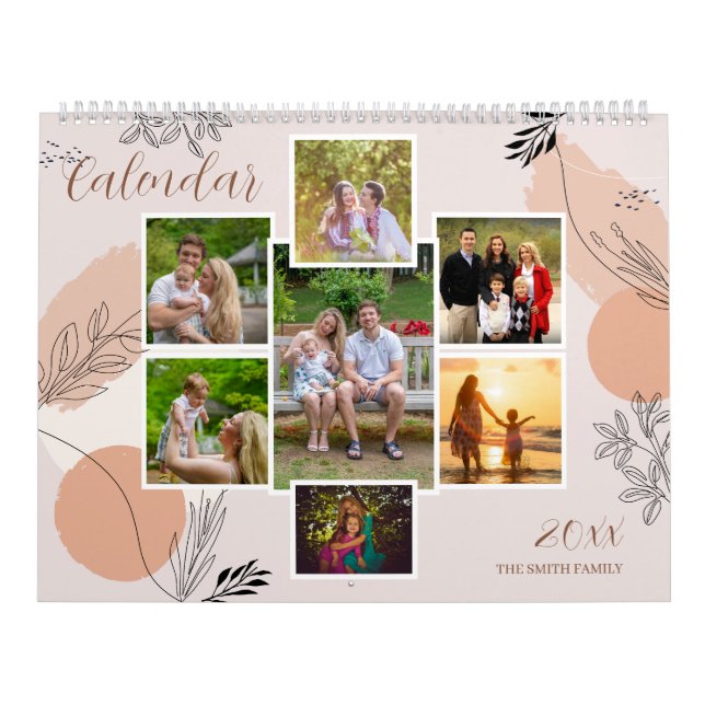 Blumenfamilien-Erinnerungen Benutzerdefiniertes Fo Kalender (Titelbild)