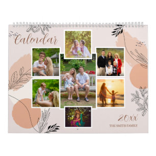 Blumenfamilien-Erinnerungen Benutzerdefiniertes Fo Kalender
