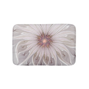 Blumenfantasie, Abstrakte moderne Pastell-Blume Badematte