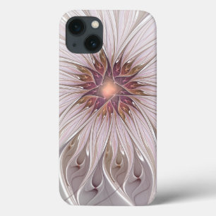 Blumenfantasie, Abstrakte moderne Pastell-Blume iPhone 13 Hülle