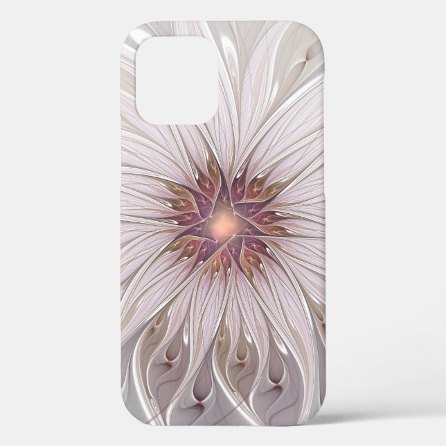Blumenfantasie, Abstrakte moderne Pastell-Blume Case-Mate iPhone Hülle (Rückseite)