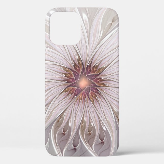 Blumenfantasie, Abstrakte moderne Pastell-Blume Case-Mate iPhone Hülle (Rückseite)