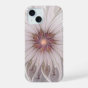 Blumenfantasie, Abstrakte moderne Pastell-Blume iPhone 15 Hülle