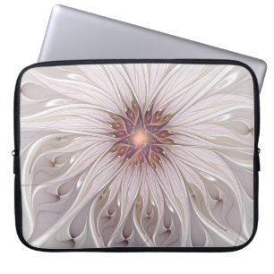Blumenfantasie, Abstrakte moderne Pastell-Blume Laptopschutzhülle