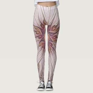 Blumenfantasie, Abstrakte moderne Pastell-Blume Leggings