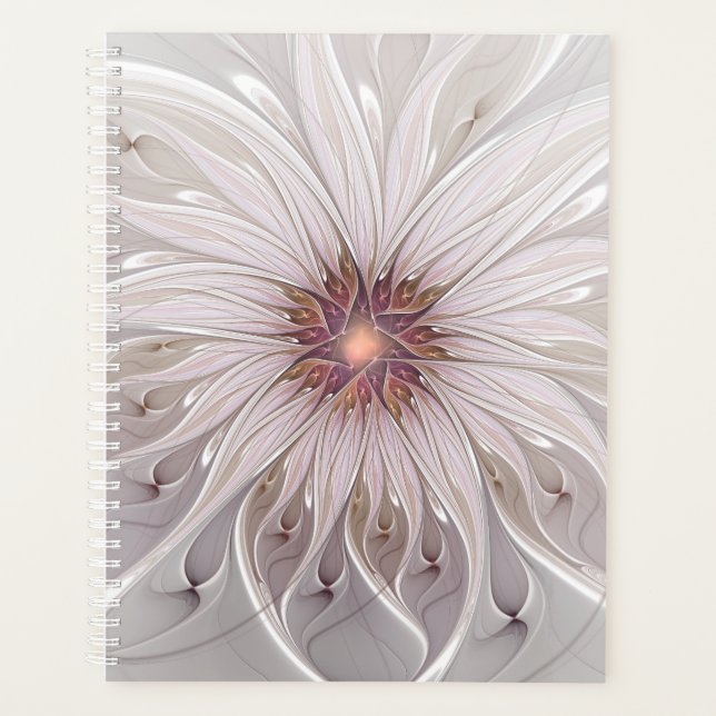Blumenfantasie, Abstrakte moderne Pastell-Blume Planer (Vorderseite)