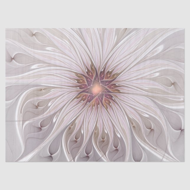 Blumenfantasie, Abstrakte moderne Pastell-Blume Seidenpapier (Vorderseite)