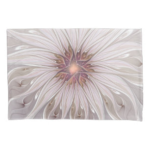 Blumenfantasie, abstrakte moderne Pastellblume Kissenbezug