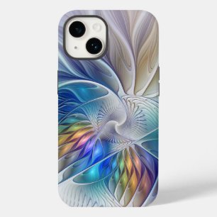 Blumenfantasie, buntes Abstraktes Fraktal Blume Case-Mate iPhone 14 Hülle