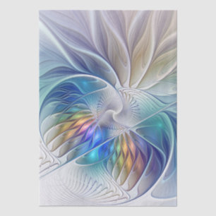 Blumenfantasie, buntes Abstraktes Fraktal Blume Seidenpapier