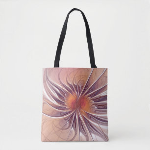 Blumenfantasie, farbenfrohe Abstrakte Fraktal Blum Tasche