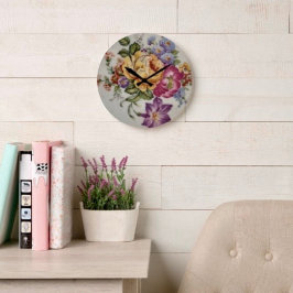 Blumenfantasie große wanduhr