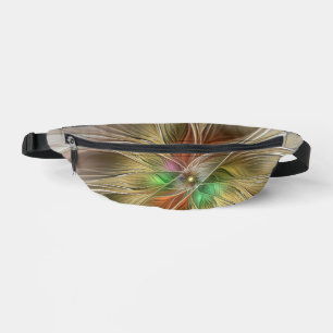 Blumenfantasie mit Gold Modernes Abstraktes Frakta Bauchtasche