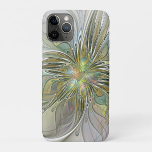 Blumenfantasie Modernes Fraktal Blume mit Gold Case-Mate iPhone Hülle