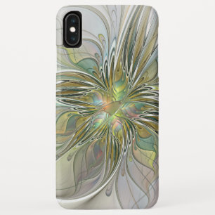 Blumenfantasie Modernes Fraktal Blume mit Gold Case-Mate iPhone Hülle