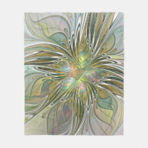 Blumenfantasie Modernes Fraktal Blume mit Gold