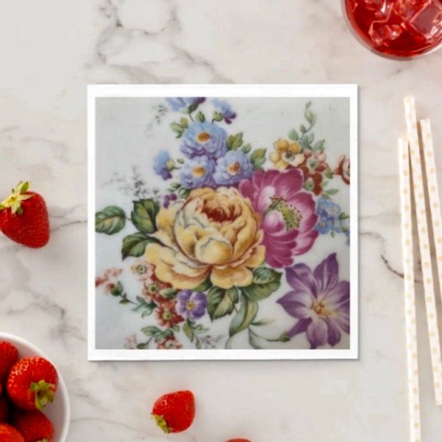 Blumenfantasie  serviette (Floral Fantasy Napkins Coined or standard napkin sold in quantities of 50. )