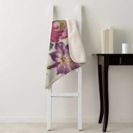 Blumenfantasie sherpadecke
