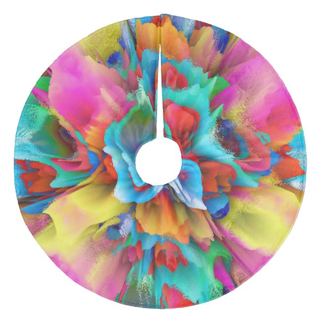 Blumenfantasy 11201 fleece weihnachtsbaumdecke (Vorderseite)